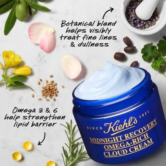 Kiehl's Midnight Recovery Omega-Rich Cloud Cream & Ultra Facial Moisturizer Lot - Picture 4 of 4